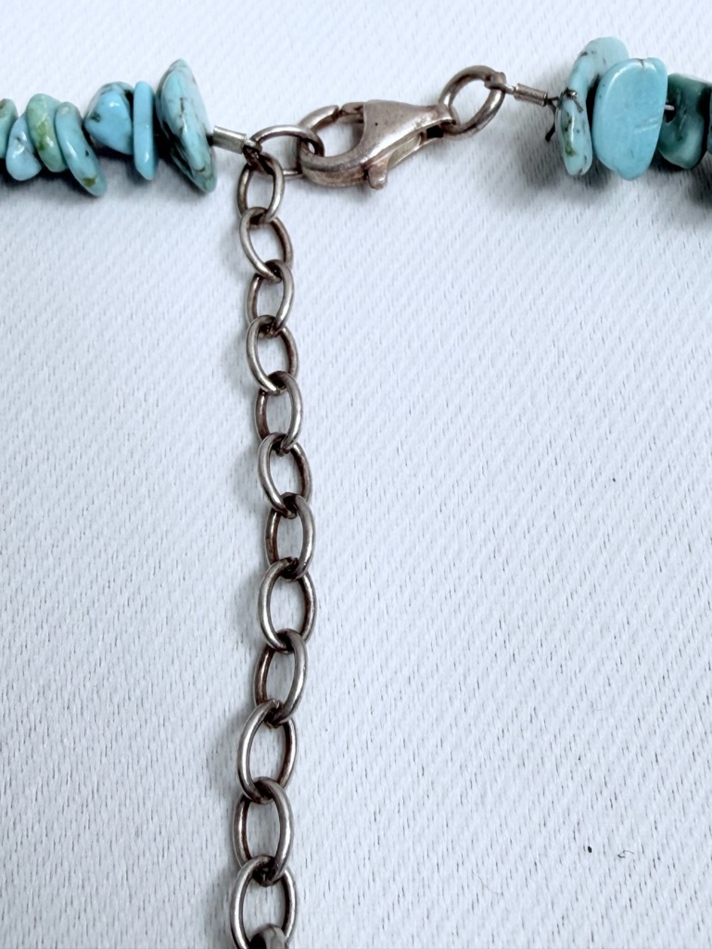 Peyote Bird Vintage Sterling Silver Turquoise Necklace 16”-18” - Picture 8 of 12
